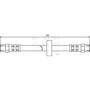 Apec Brake Hydraulic Hose Line Rear fits Audi 100 C2 1977-1982 2.1