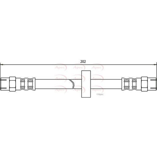 Apec Brake Hydraulic Hose Line Rear fits Audi 100 C2 1977-1982 2.1