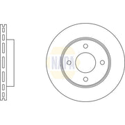 NAPA 2 x Vented Brake Discs fits Nissan Cube 2003-2008 1.4 1.5