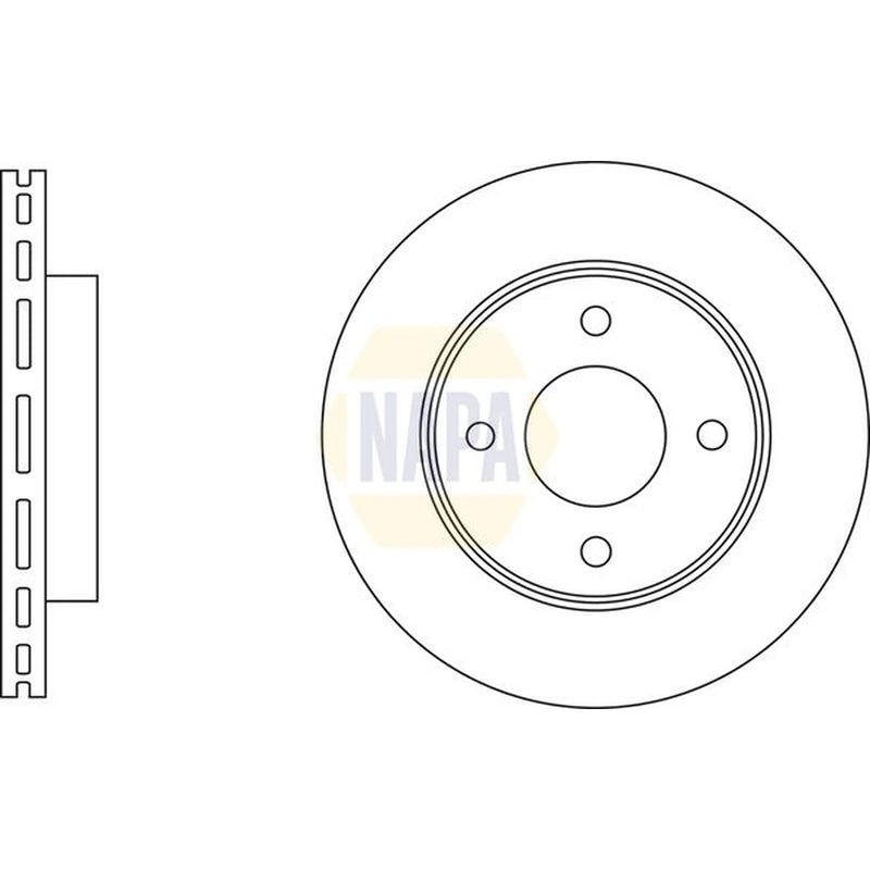 NAPA Front Brake Vented Discs & Pads fits Nissan Cube 2003-2008 1.4 1.5