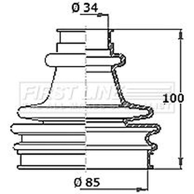 First Line Drive Shaft Bellow Kit Front Left Polychloropre fits Citroën Berlingo