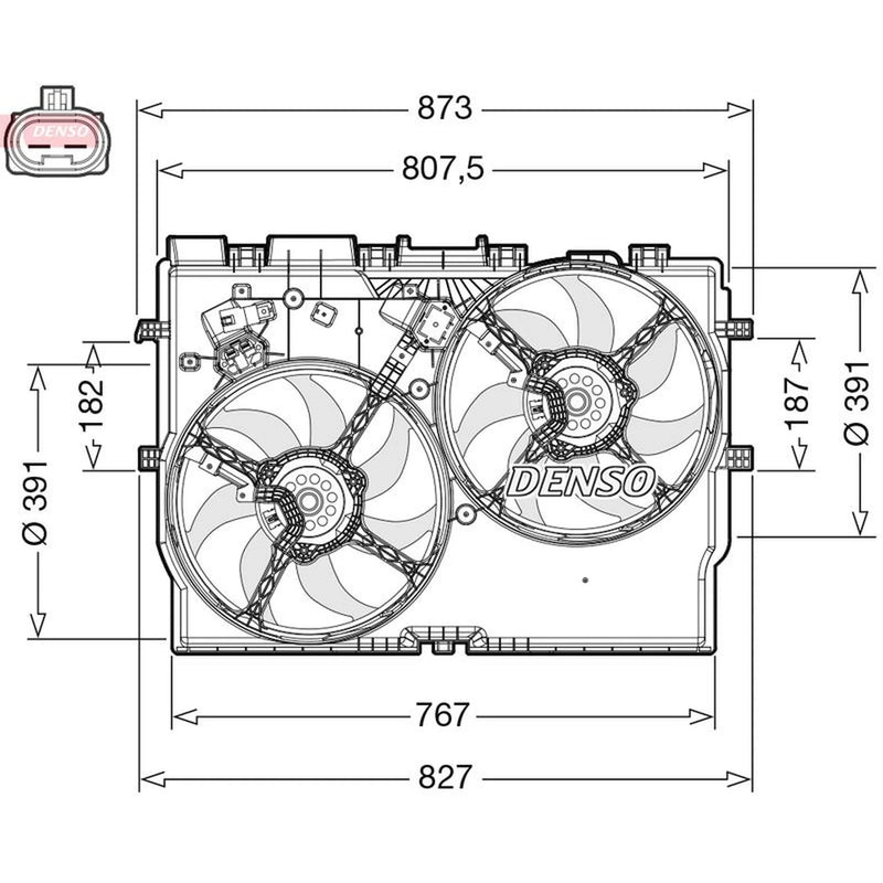 Denso Engine Cooling Fan fits Fiat Ducato 2006-2015