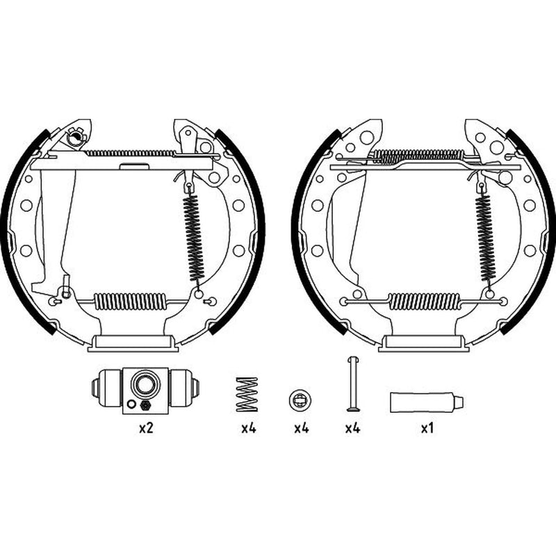 Mintex Brake Shoe Set Axle Kit fits Seat Ibiza 2008-2015 1.4