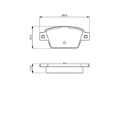 Bosch Front & Rear Pads fits Fiat Bravo II 2007-2014 1.4