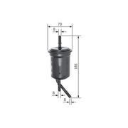 Bosch Fuel Filter Element fits Kia Rio I 2000-2005 1.3 1.5