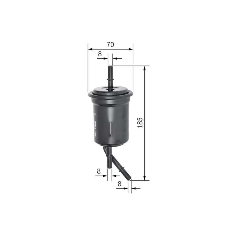 Bosch Fuel Filter Element fits Kia Rio I 2000-2005 1.3 1.5