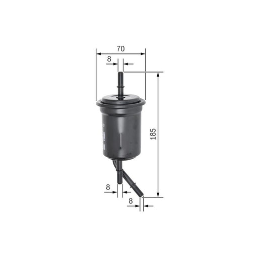 Bosch Fuel Filter Element fits Kia Rio I 2000-2005 1.3 1.5