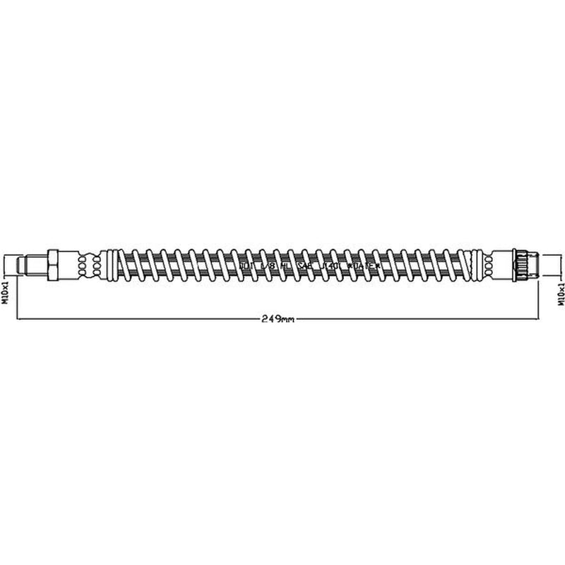 Juratek Brake Hydraulic Hose Line Rear fits Fiat Talento 2016 on 1.6