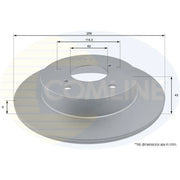 Comline Rear Brake Solid Discs & Pads fits Suzuki Swift III 2012-2017 1.6