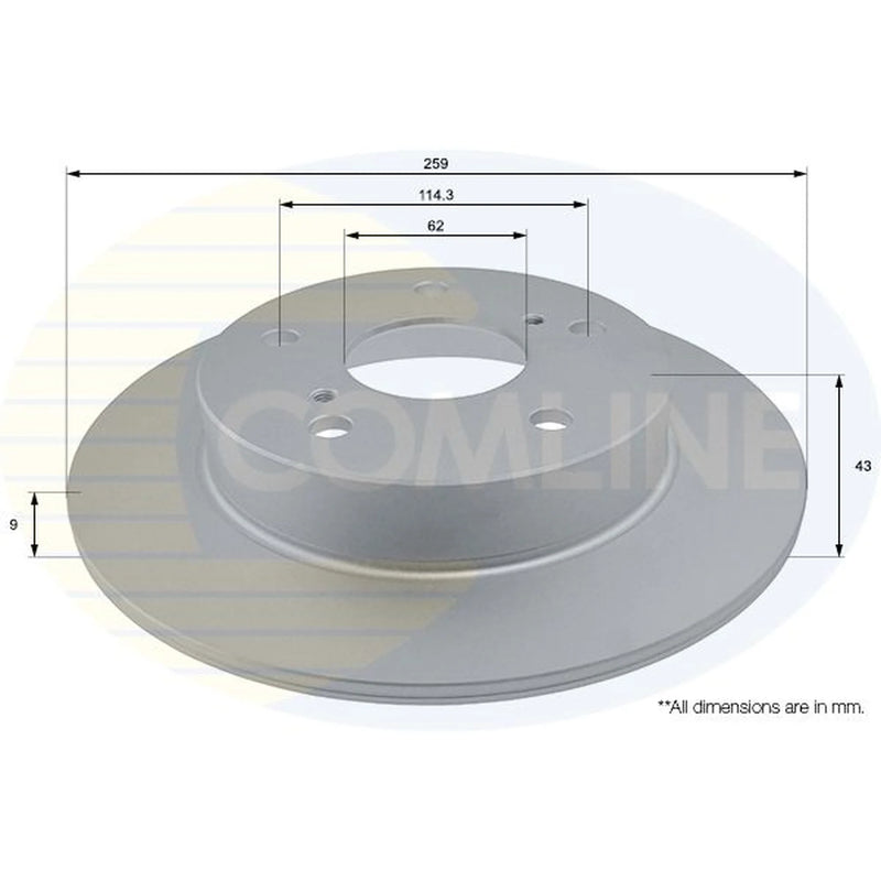 Comline Rear Brake Solid Discs & Pads fits Suzuki Swift III 2012-2017 1.6