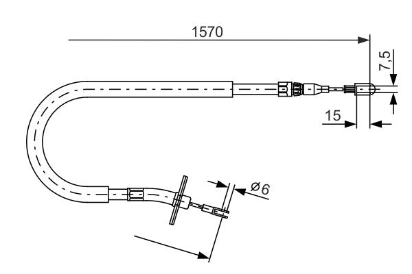 Bosch Handbrake Cable 1987477860