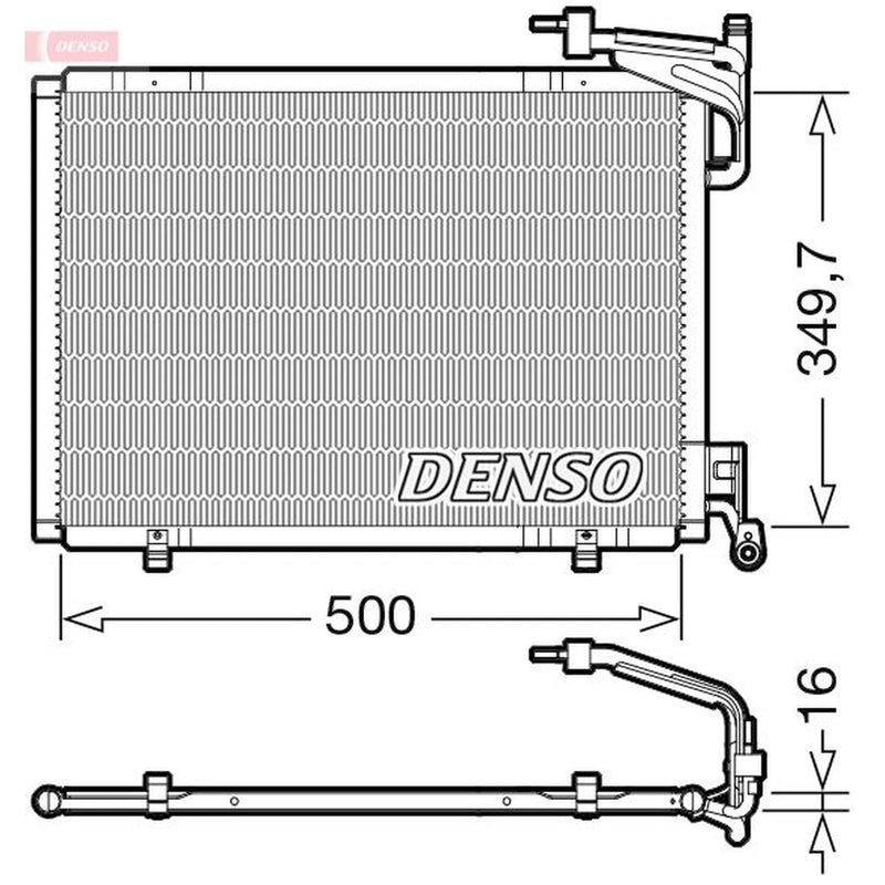 Denso Air Conditioning Condenser fits Ford Ecosport 2013 on 1.0