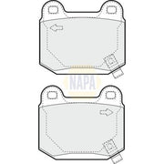 NAPA Rear Brake Pad Set fits Maserati Ghibli II 1992-1997 2.0 2.8