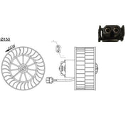 Mahle Heater Blower Fan fits BMW 3 1990-1999 3.0 3.2