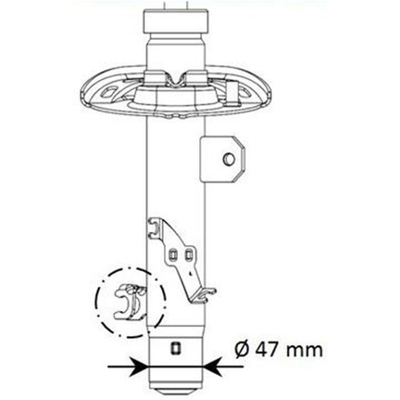 KYB Shock Absorber Damper Strut Front Right fits Citroën DS3 2009-2015