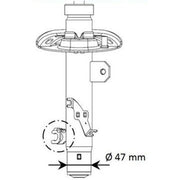 KYB Shock Absorber Damper Strut Front Left fits Citroën DS3 2009-2015