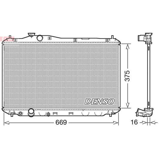 Denso Engine Radiator fits Honda Civic IX 2012-2016 1.8