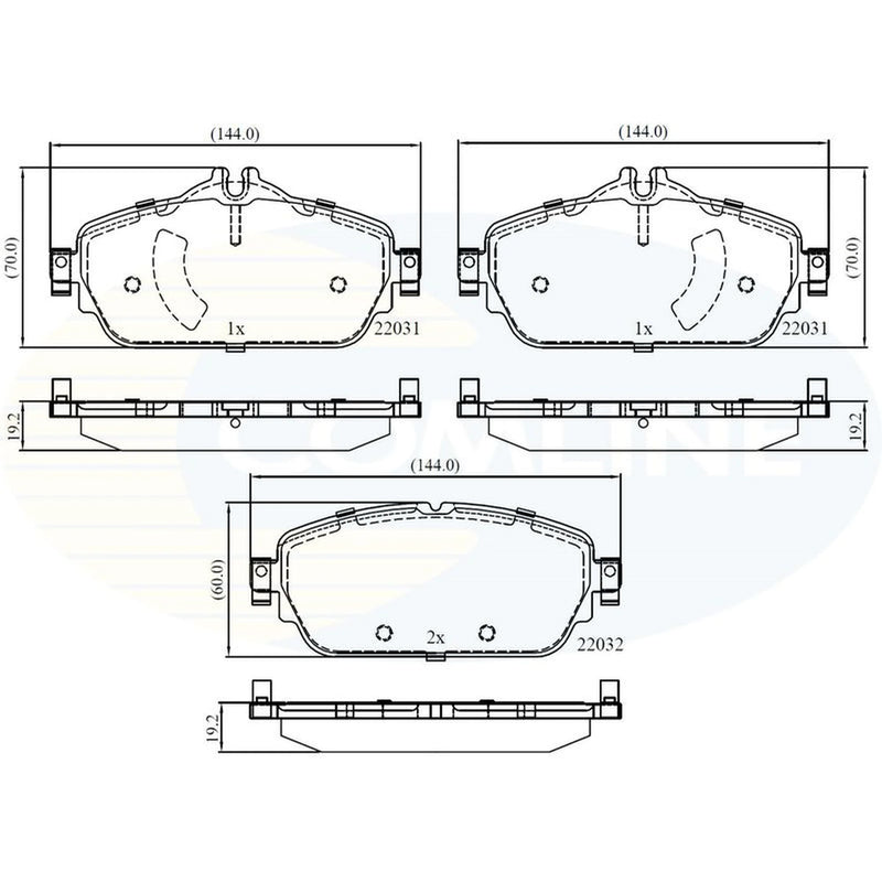 Comline Front & Rear Brake Discs & Pads fits Mercedes-Benz C-Class 2013-2021