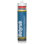 4 x Soudal Butyrub Non Setting Butyl bedding Sealant Seitz Window Glazing White Soudal  - Dynamic Drive