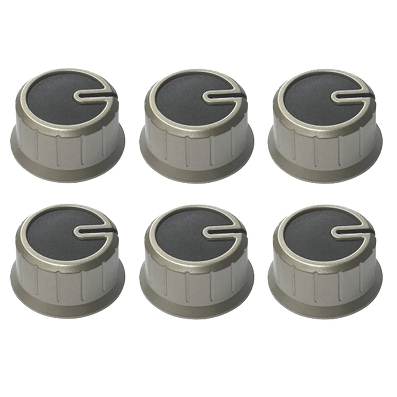Thetford I-Drive Knob Set - Brushed Nickel/Black (6 Pack)