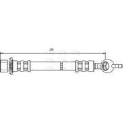 Apec Brake Hydraulic Hose Line Rear fits Toyota Corolla 2001-2008 1.4 1.6 2.0