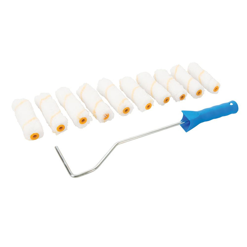 Silverline Mini Roller Frame & 10 Sleeves 100mm Silverline - Dynamic Drive