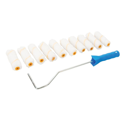 Silverline Mini Roller Frame & 10 Sleeves 100mm Silverline - Dynamic Drive