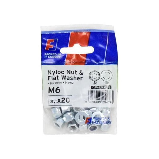 Forgefix Nyloc Nut & Washer M6 ForgePack 20 ForgeFix - Dynamic Drive