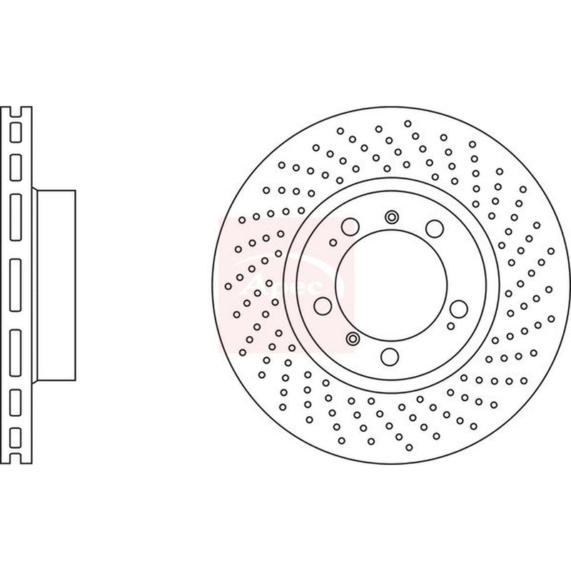 Apec Front Brake Perforated/Vented Discs & Pads fits Porsche 911 2001-2005 3.6