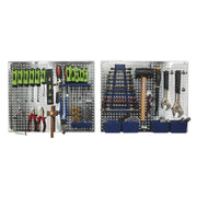 Siegen 34pc Wall Tool Storage Pegboard Set 460 x 560mm Garage Tool Rack Tidy Sealey  - Dynamic Drive