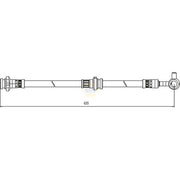 NAPA Brake Hydraulic Hose Line Front Right fits Nissan Qashqai +2 2007-2014