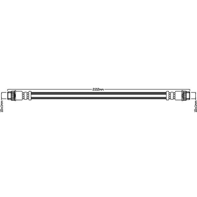 Juratek Brake Hydraulic Hose Line Rear Right fits Nissan NV300 2016 on 1.6