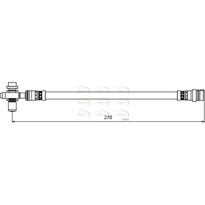 Apec Brake Hydraulic Hose Line Rear fits Audi Q3 2011-2018 2.0