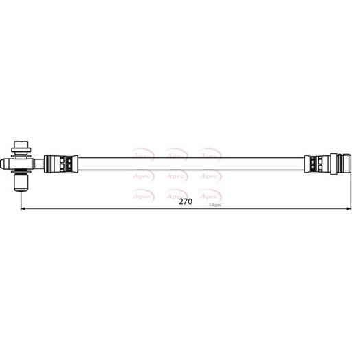 Apec Brake Hydraulic Hose Line Rear fits Audi Q3 2011-2018 2.0