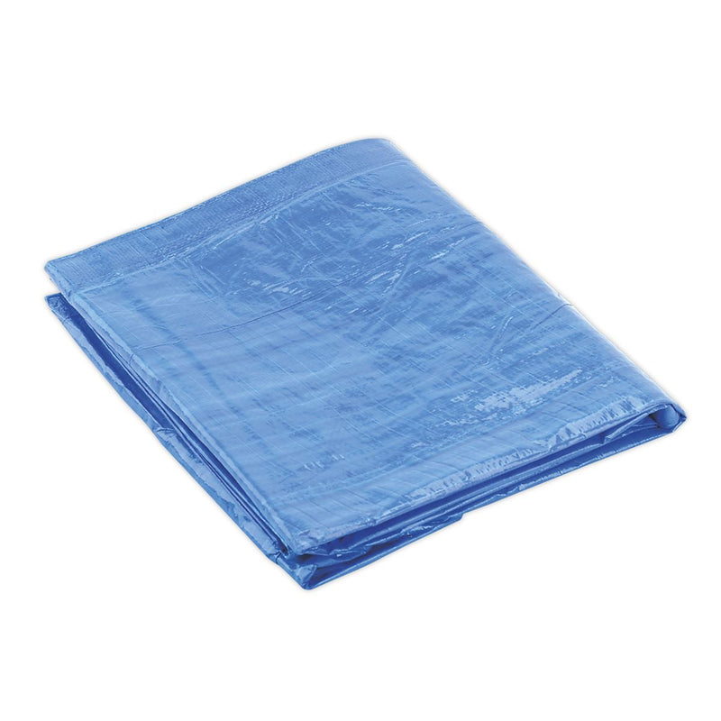 Sealey Tarpaulin 1.73 x 2.31m Blue TARP68 Sealey - Dynamic Drive