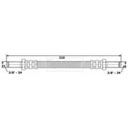 Borg & Beck Brake Hydraulic Hose Line Rear Right BBH6245