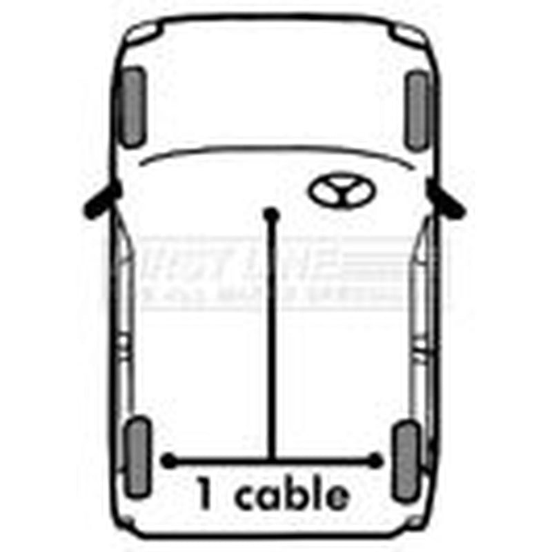 First Line Handbrake Cable Left Rear fits Opel Astra J 2009-2015