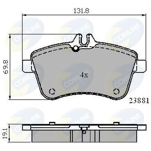 Comline 4 x Front Brake Pad Set fits Mercedes-Benz A-Class 2004-2012