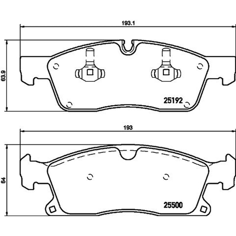 Mintex Front Brake Pad Set fits Mercedes-Benz Gl-Class 2012-2015