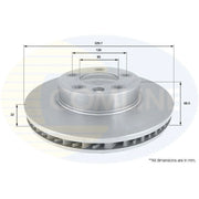 Comline Front Brake Discs & Pads fits VW Touareg 2002-2018 3.0 3.6 4.2 6.0