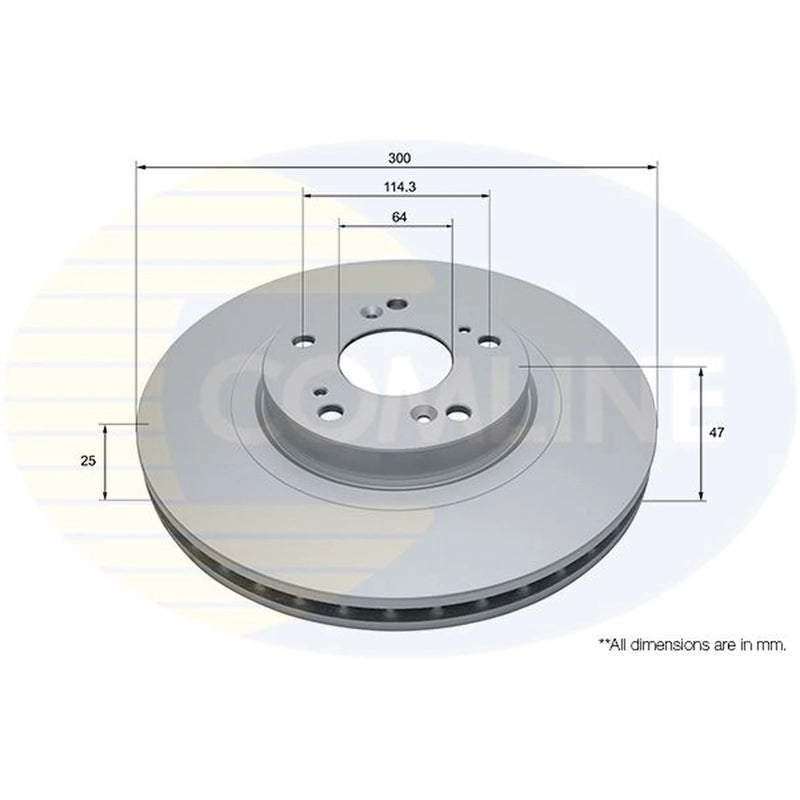 Comline Front Brake Discs & Pads fits Honda Integra 2002-2008 2.0