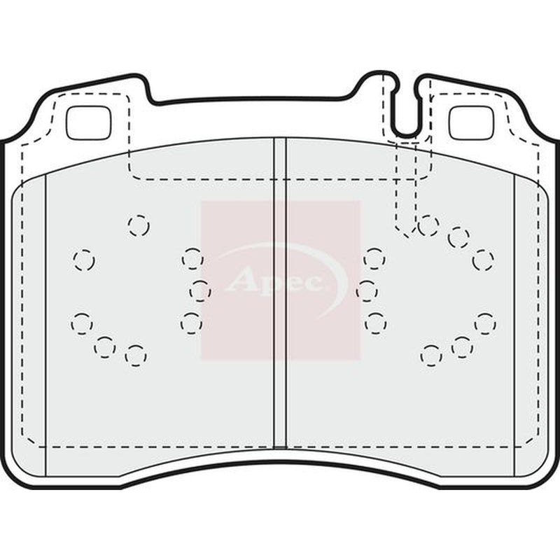 Apec Front Brake Pad Set fits Mercedes-Benz 124 1988-1993