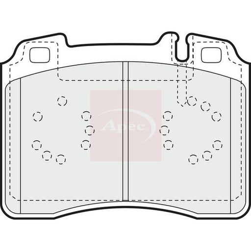 Apec Front Brake Pad Set fits Mercedes-Benz 124 1988-1993