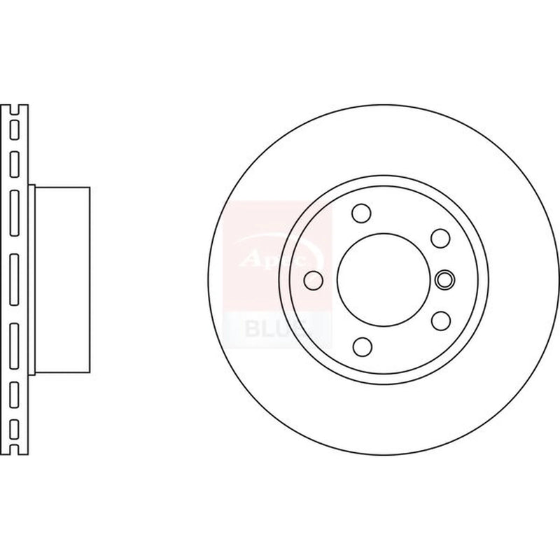 Apec 2 x Vented Front Brake Discs SDK6248-x2
