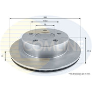 Comline Front Brake Discs & Pads fits Jeep Wrangler 1996-2007 2.5 4.0