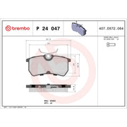Brembo 4 x Rear Brake Pad Set fits Ford Fiesta 2010-2017 1.6