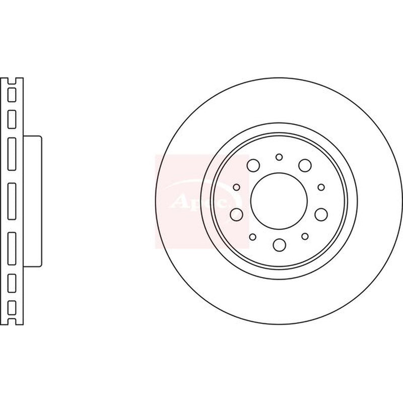 Apec Front Vented & Rear Vented Brake Discs & Pads fits Volvo 850 1994-1997 2.3
