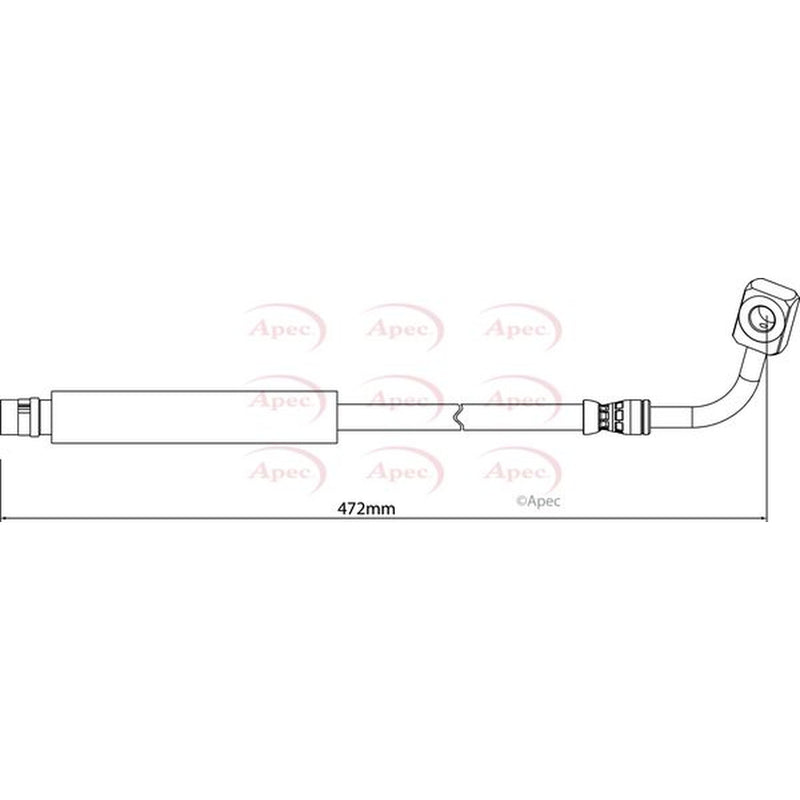 Apec Brake Hydraulic Hose Line Rear Left fits Chevrolet Trax 2012-2013