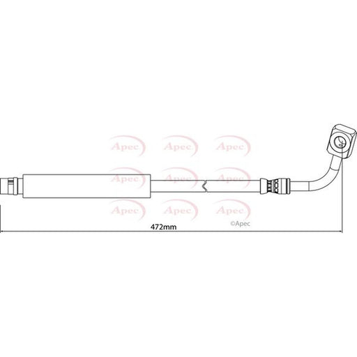 Apec Brake Hydraulic Hose Line Rear Left fits Chevrolet Trax 2012-2013