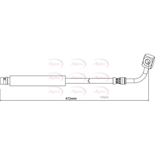 Apec Brake Hydraulic Hose Line Rear Left HOS4168